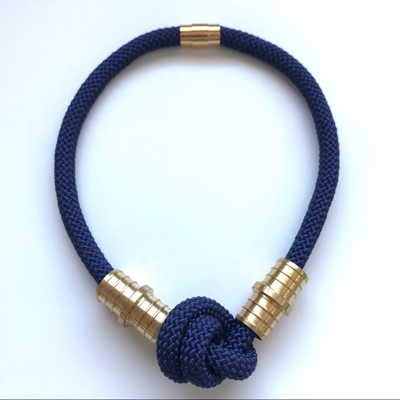 Navy blue rope necklace - Multiple ways to wear - Picture 4 of 13